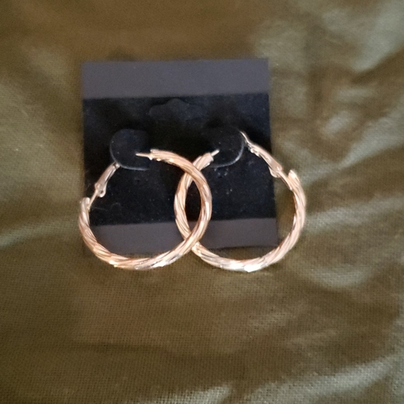 NWT Gold Tone hoops - Picture 1 of 2